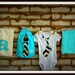 Swanky Baby Boy Onesie Gift Set "The Nelson Set" (Onesie, Reversible Bib, Two XL burp cloths)