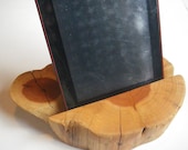 Ipad, Nook, Nexus, Kindle  Docking Station Stand  Made From  Rustic Juniper Wood Slice