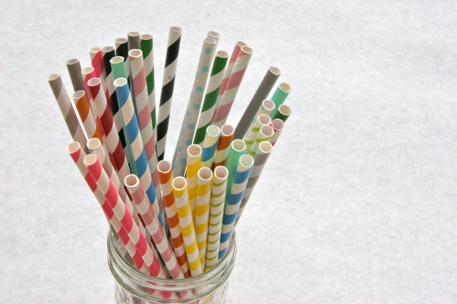 25 Paper Straw Pack, Any Color Mix Il_570xn