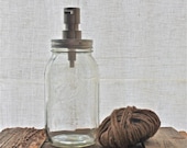 Eco Friendly, Masculine, Soap Dispenser, Mason Jar (32oz) "Ryan" Jar