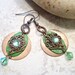 Lime Green Filigree Metal Earrings