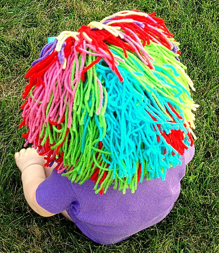 Clown Costume Baby Hat Baby Girl Clown Wig Pageant Clothes Colorful Wig Toddler Costume Photo Prop Dress Up Clothes Kids Cap
