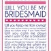 Bridesmaid Card