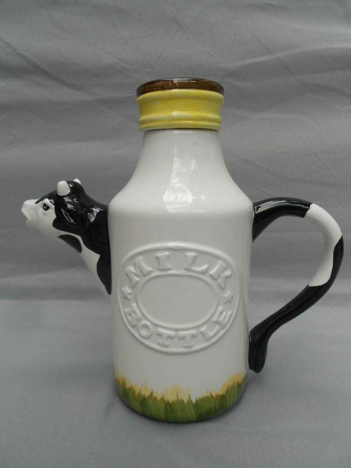 Cow Pitcher Black and White by peonyexpressions on Etsy