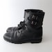 Vintage black leather army boots // military boots // grunge boots