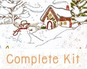 Joy to the World - Winter - Complete Embroidery Kit