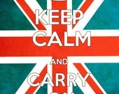 11x14 Keep calm and carry on print.
