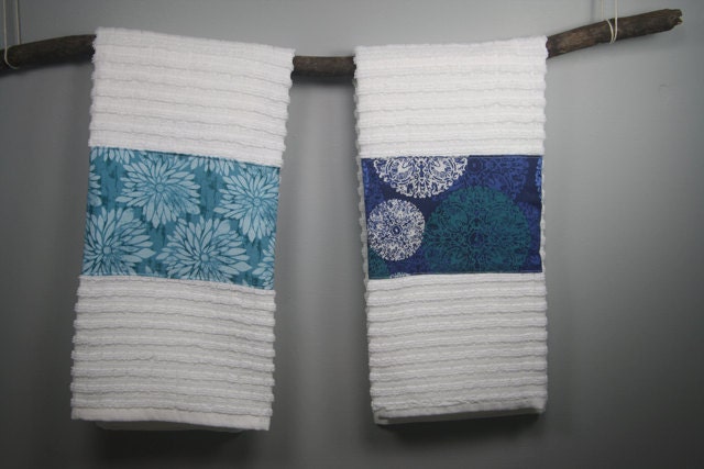 2 dish towels, hand towels, pretty towels