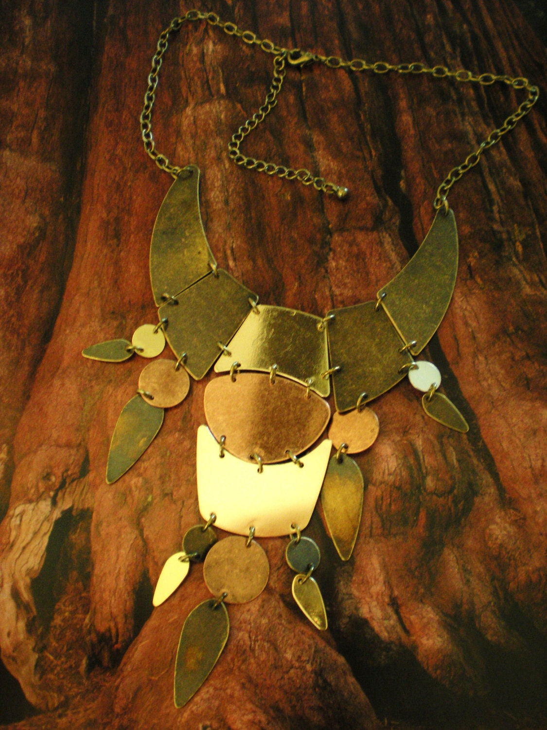3 Tone Breastplate Necklace Set