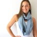 Up-cycled Grey Blue Circle Scarf - Wool Scarf - Fall Fashion - Infinity Scarf - Loop Scarf
