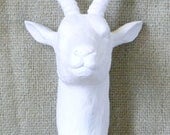 gazelle - faux taxidermy - white wall decor