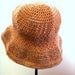 Ladies Hat, Crochet Cloche, Silk Linen Cotton, Sun Hat, Spring, Summer, Beach Apparel