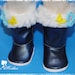 Handmade Blue Faux Fur Boots for 18 Inch American Girl Doll