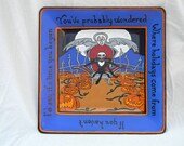 Nightmare Before Christmas Inspired Hand Painted Glass Plate