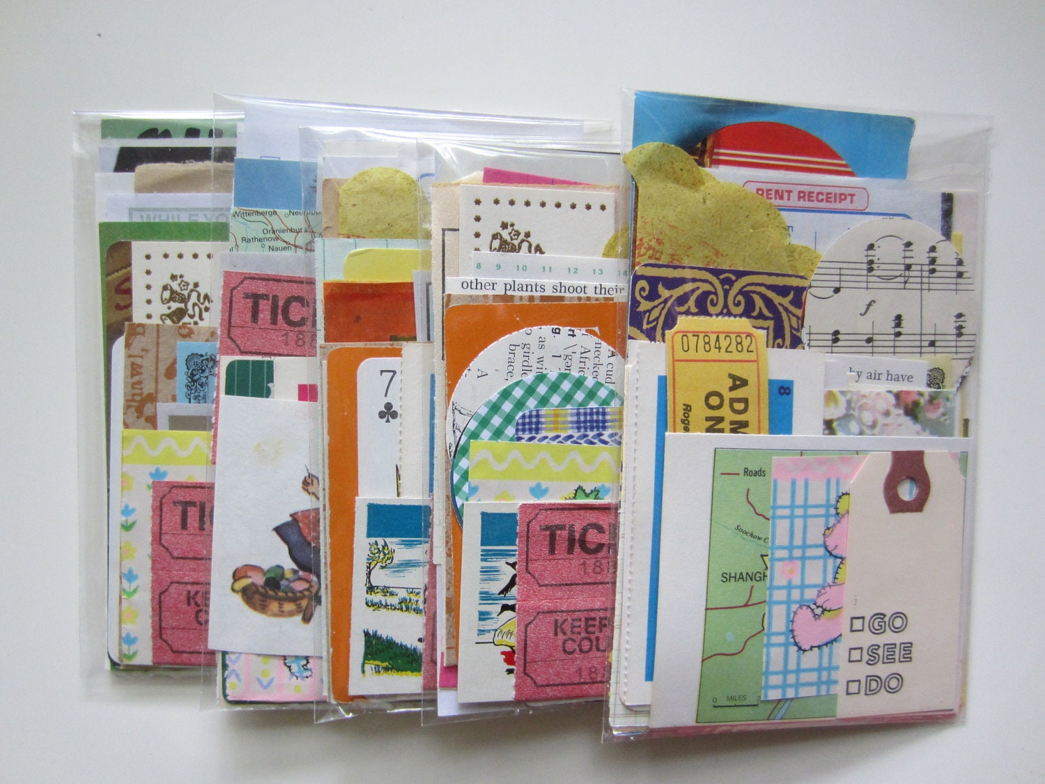 SALE Paper Ephemera Kit / Retro Idea Kit / Scrap Paper Pack/ ACEO kit ATC