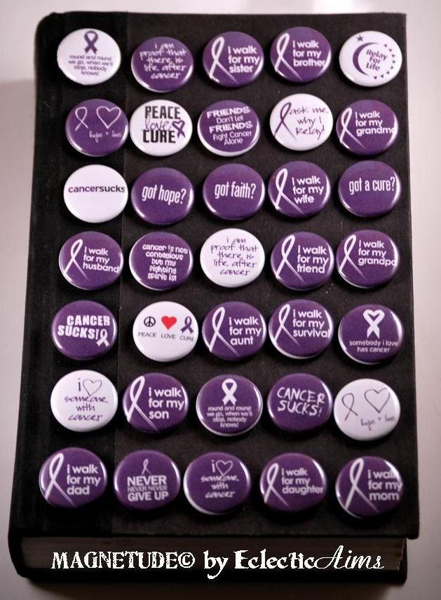 Relay For Life  Pinback Button, 1 Inch Button Topper or Magnet