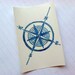 STICKER - Compass Nautical Sticker - Blue compass maritime sticker blue sky blue