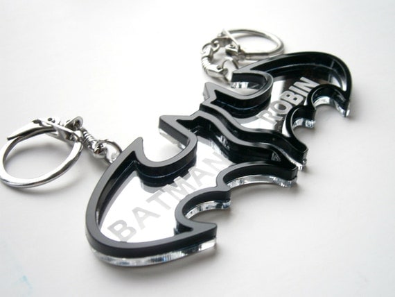Batman Keychain - Friendship Keychains- Engraved Batman and Robin ...