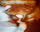 Abstract Fine Art Photography, orange/white - Desert Plains in Winter 8x12 - sherilwright