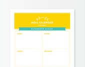 Simplified Meal Calendar Notepad