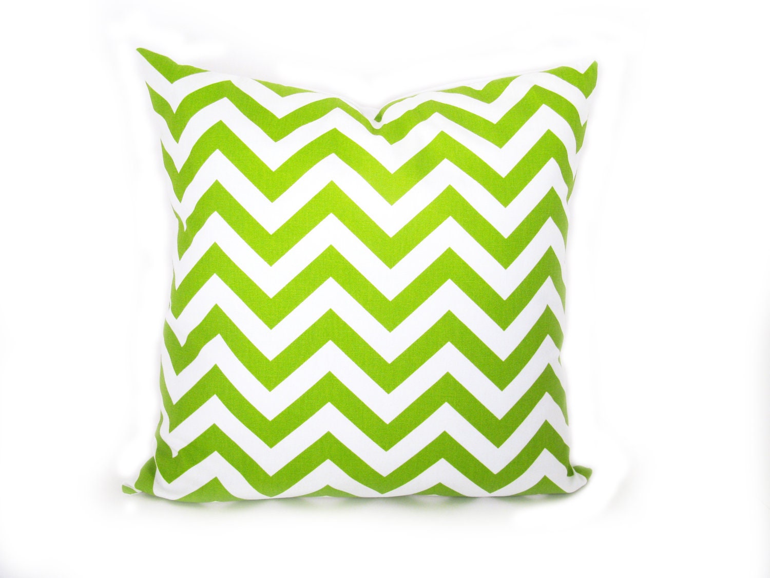 Chevron Pillow Cover Lime Pillow Lumbar Pillow Cover Green Pillow ONE 16x20 Chartreuse Decorative Throw Pillow Printed Fabric on both sides