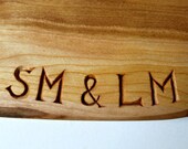 Hand carved engraving, personalize wedding items & gifts, custom order monograms, under 7 symbols