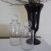 Set of 2 Vintage Apothecary Jars with Lids, Glass Display Container, Shabby Chic, Cottage Decor