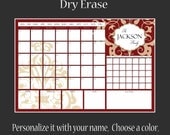 20 x 30 Personalized Dry Erase Wall Calendar - Custom Made