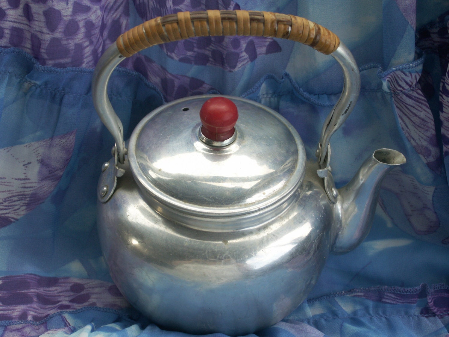 SALE Adorable vintage aluminum tea pot Made in by BabyBAntiques