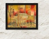 Autumn Wall Art, Nature Inspired Fine Art Print, Autumn Decor, Limited Edition Giclee Print, Contemporary Art, Abstract Landscape