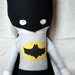 Batman Baby, Rag Doll, Batman Doll, Doll, Super Hero, Action Figure Doll, Fabric Doll, Cloth Doll, Boy Doll, Soft Doll