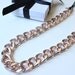 Short Rose Gold Chunky Curb Chain Necklace