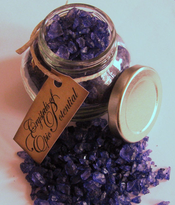 Crystals of Epic Potential, Purple Grape Rock Candy, Medium Jar