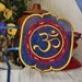 Ohm, Om, Aum Embroidered Candle Wrap