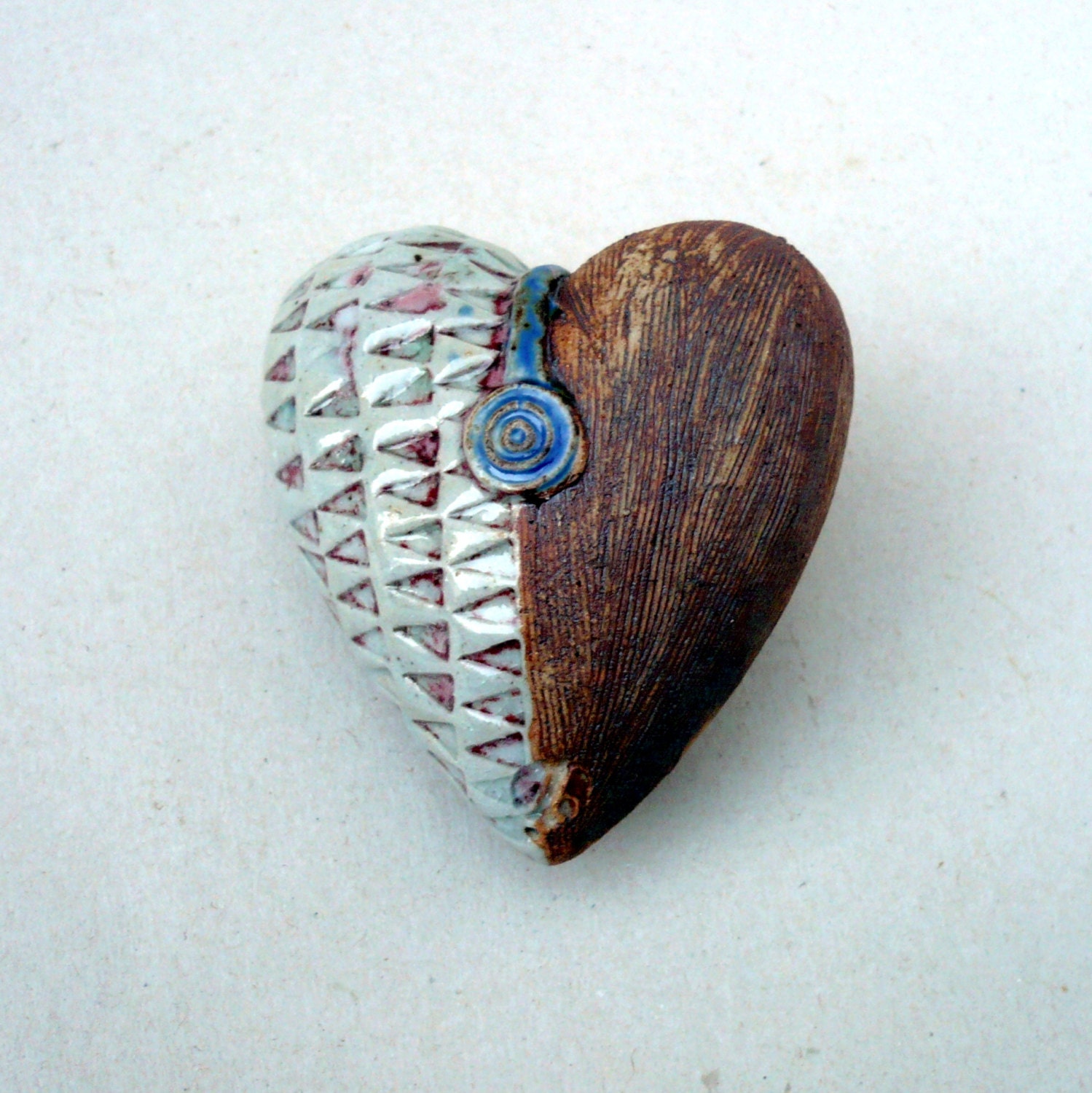 Ceramic Heart,  Affordable Art , Romantic Gift