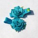 blue rose clippies- summer hair accessories