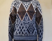 Cozy Native Geometric Print Slouchy Sweater