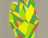 August 8, 2012 (New Geology 3) - original ink, gouache, and watercolor drawing
