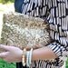 Zara Inspired, Gold Sequin Clutch Bag, Bridesmaid Gift, REDUCED PRICE