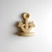 Vintage Ship Anchor Bookend (one) - 1960's - Beige Taupe Tan Khaki - Nautical Theme - Shark Week