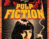 PULP FICTION - 1994 - movie from Quentin Tarantino - artistic movie poster - locandina manifesto artistico cinema