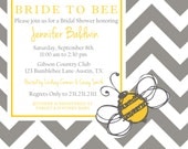 Bride to Bee Printable Party Invitation, Personalized Bride to Bee Bridal Shower Invite