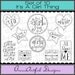 Digital Printable Stamps, Sentiments, Word Art, Clip Art, Card Making, Scrapbooking -Set of 10 -A GIRL THING