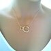 Infinity love  Circle Gold Pendant Necklace -mother's day gift , circle charm, pendant, lariat, wedding, necklace,