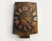 rustic wall clock, unique wall clock