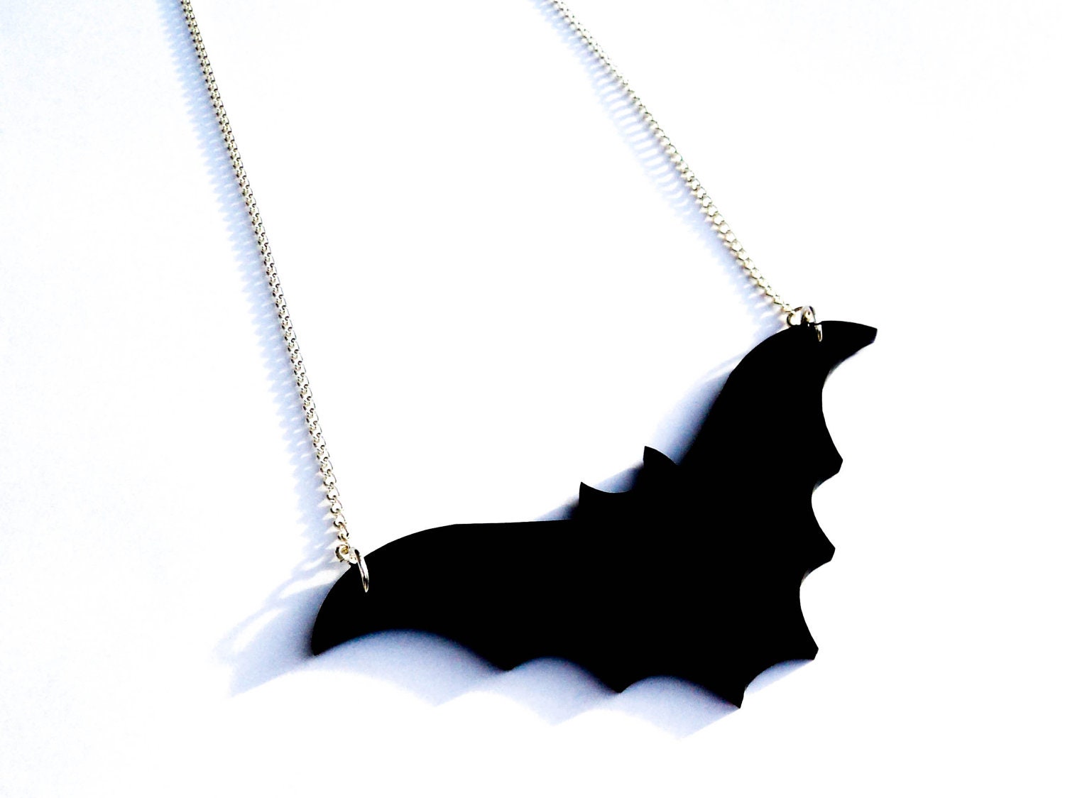 Black Bat Necklace Geekery Accessory