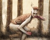 Maenad, Signed Giclee, Greek Myth, Digital Illustration
