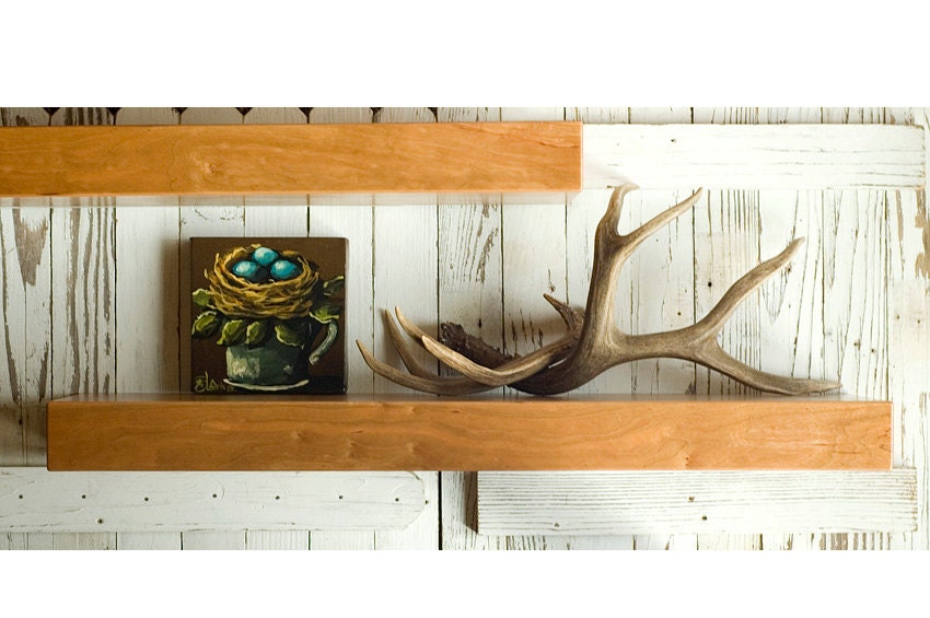 Wedding Registry for Elise Woodland - Handmade Cherry Floating Shelf