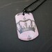 Shabby Queen Crown - Vintage Inspired Mini Dog Tag Necklace