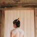 Vintage Inspired, Art Deco Art Nouveau Purple and Cream Feather Bridal Fascinator